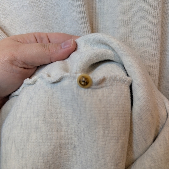 Vintage Henley Cream Yosemite Embroidered Hiking Crew Neck Top Mens XL - Picture 9 of 11